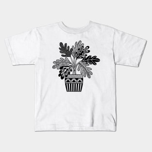 Zentangle plant Kids T-Shirt